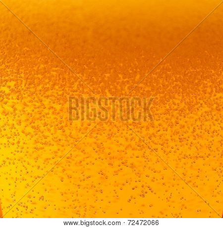 Beer With Foam And Bubbles