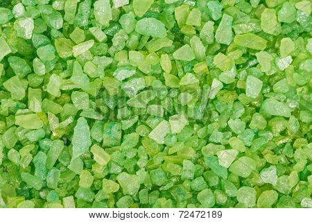 Green Sea Salt For Bathing Background