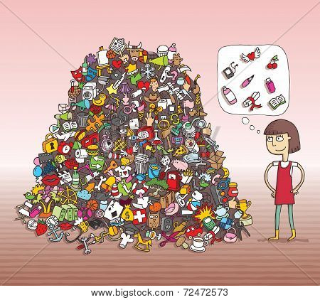 Find Objects Visual Game. Solution In Hidden Layer!