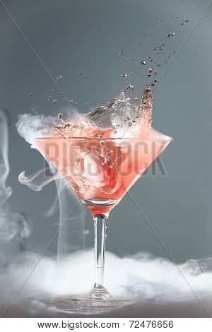 Smoking Martini Cocktail