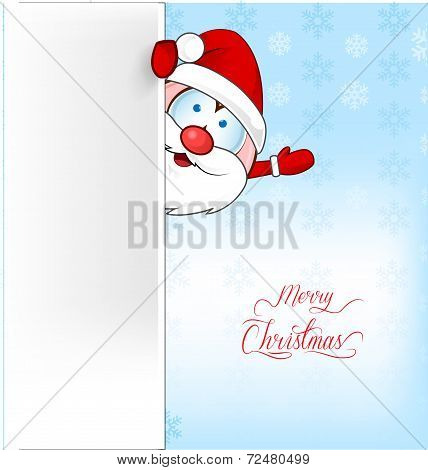 Santa Claus Cartoon On Background