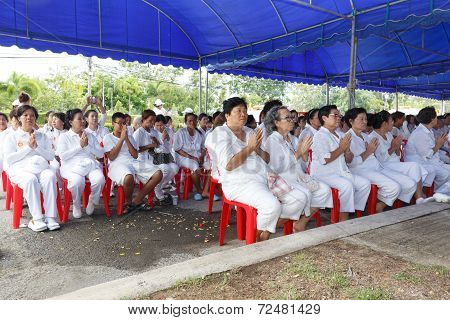 Rayong Vegetarian Festival In Rayong Province, Thailand.