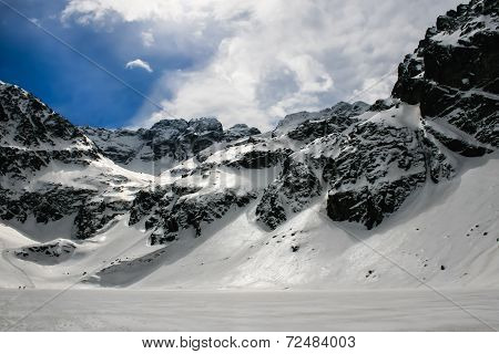 Winter panorama of Tatra mountains