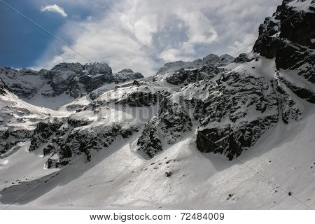 Winter panorama of Tatra mountains