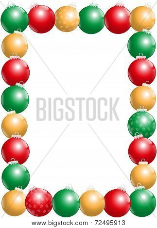 Christmas Balls Frame Vertical