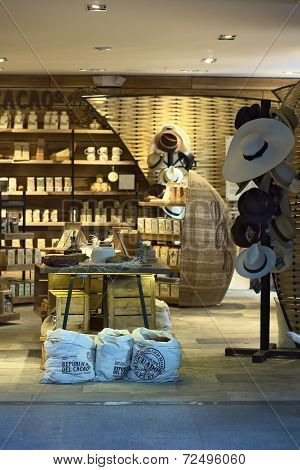Republica del Cacao Shop Interior in Quito, Ecauador