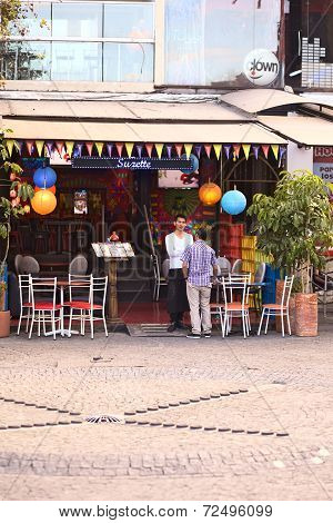 Suzette Creperie on Plaza Foch in Quito, Ecuador