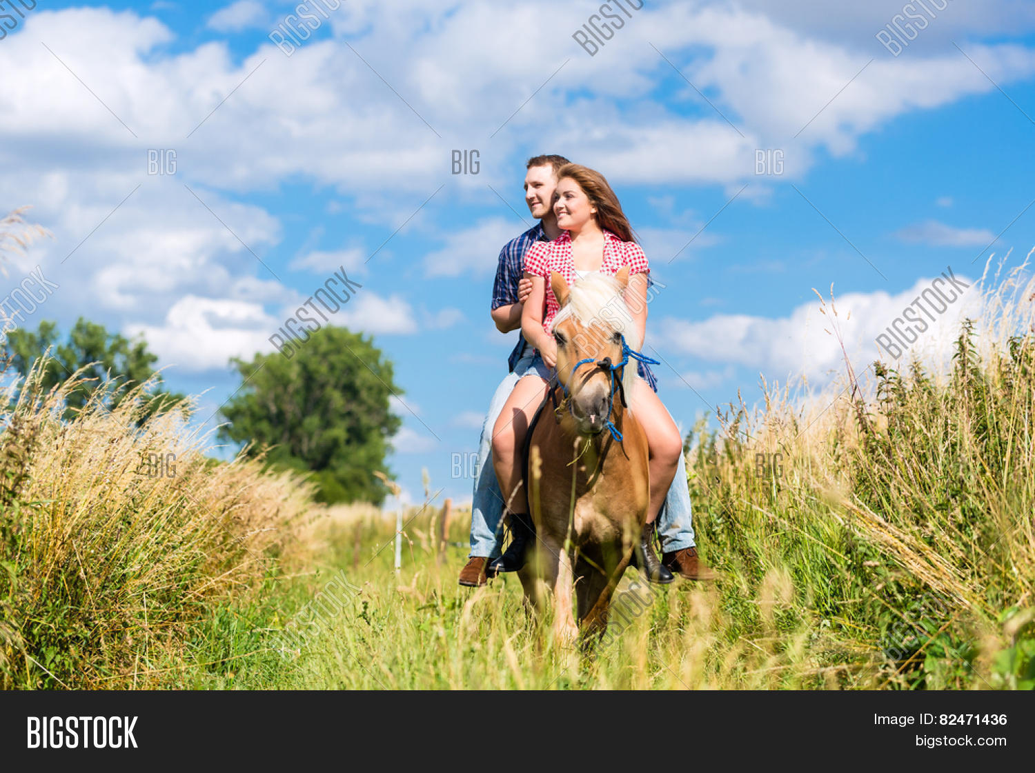 Couple Riding On Horse Image & Photo (Free Trial) Bigstock