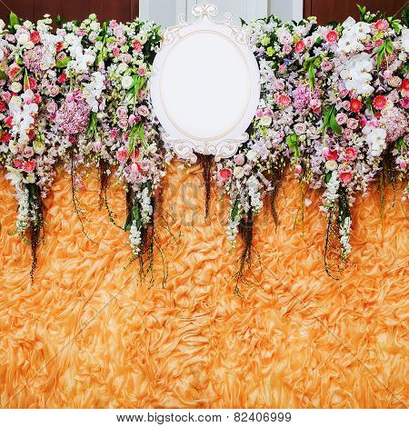 Beautiful Flowers Background For Wedding Scene