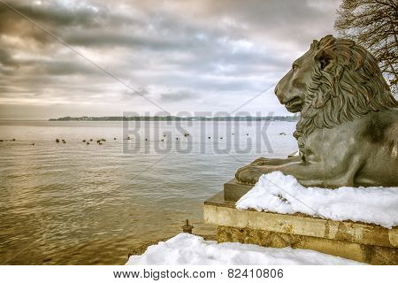 An image of the lions at Tutzing Bavaria Germany