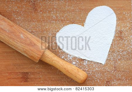 Heart from flour