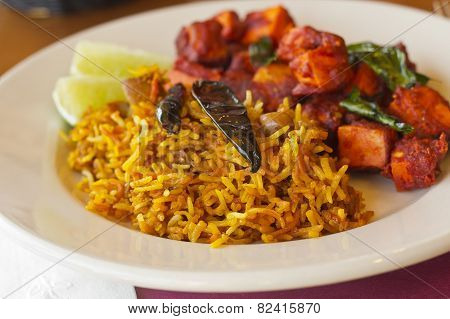 Kadai Paneer With Tamarind Rice
