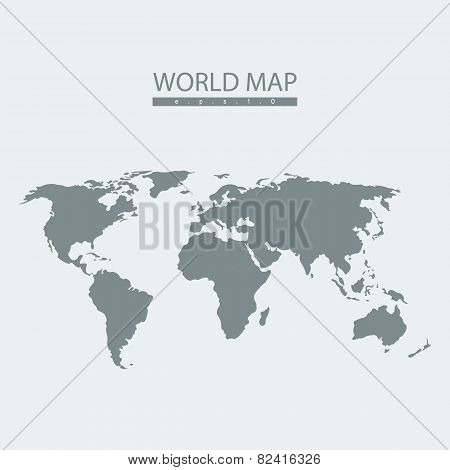Vector world map atlas.