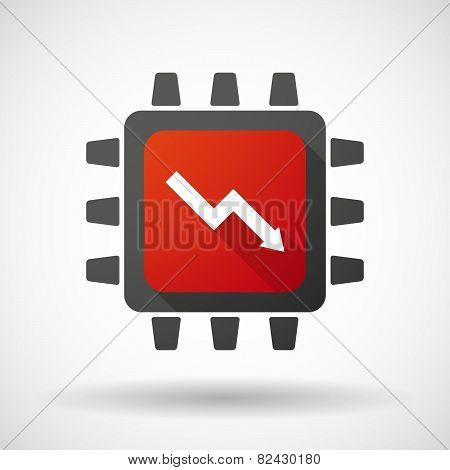 Cpu Icon With A Graph