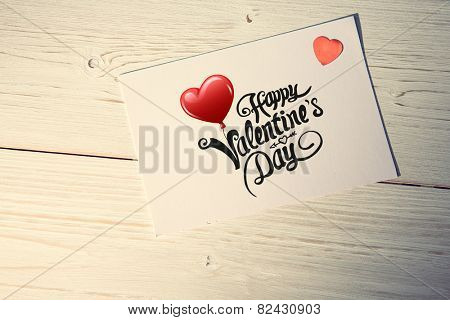 Cute valentines message against love letter