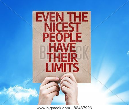 Even The Nicest People Have Their Limits card with sky background