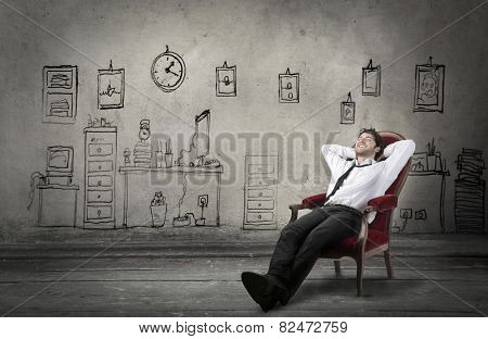 Relaxed manager