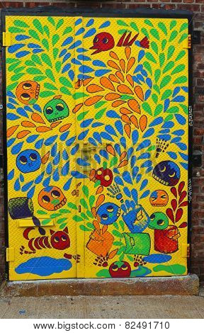 Mural art at East Williamsburg in Brooklyn.