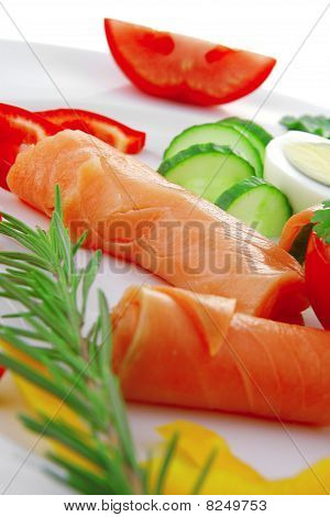 Salmone e verdure
