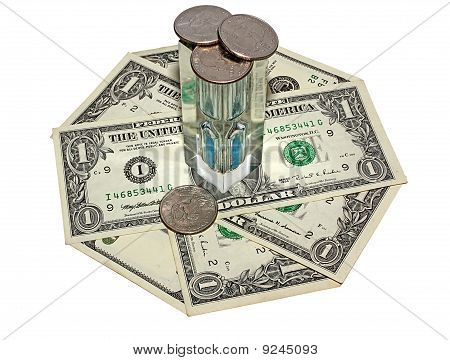 Sanduhr und Geld