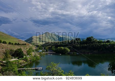 Beautiful Summertime Park In Wilderness Of Idaho