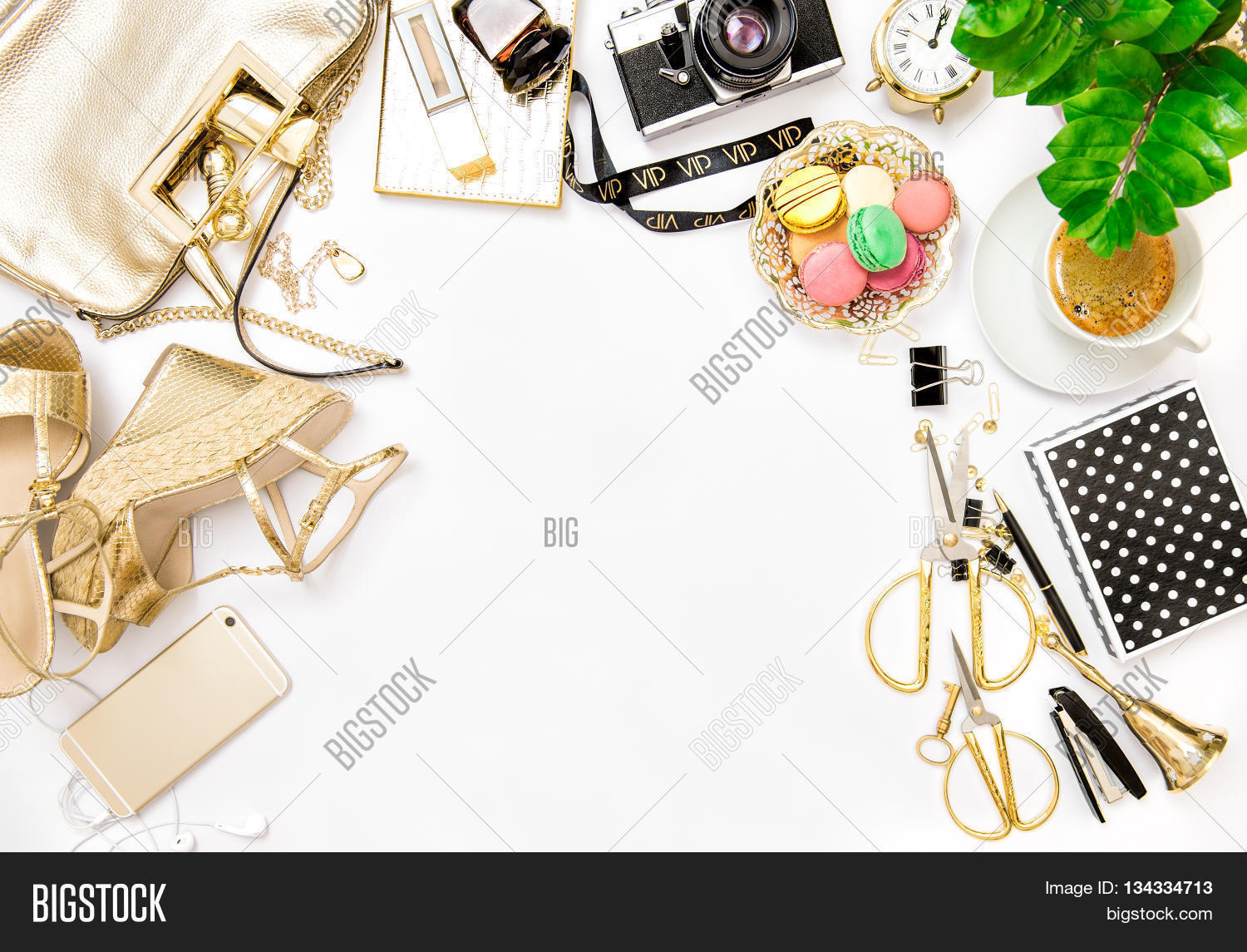 Fashion Flat Lay Image Photo Free Trial Stock Fashion Flat Lay For Bloggers Social Media Feminine Accessories Bag Shoes Office Supplies Vintage No
