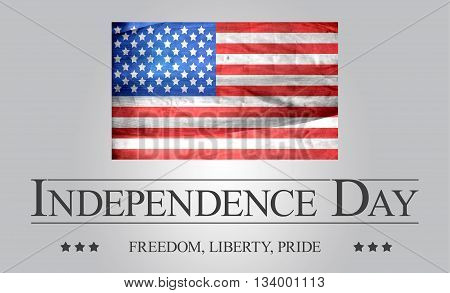 American flag to celebrate Independence Day on July Fourth