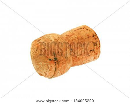 cork stopper for a wine bottle isolated on white