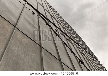 July 2015 - The Jewish Museum Berlin Berlin Germany: Facade detail. It is designed by architect Daniel Libeskind.
