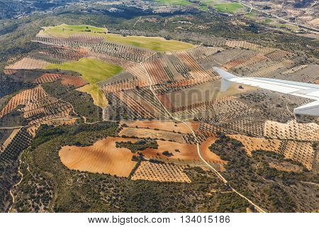 Aerial Of Rural Landscape Nar Madrid