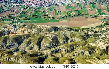 Aerial Of Rural Landscape Nar Madrid