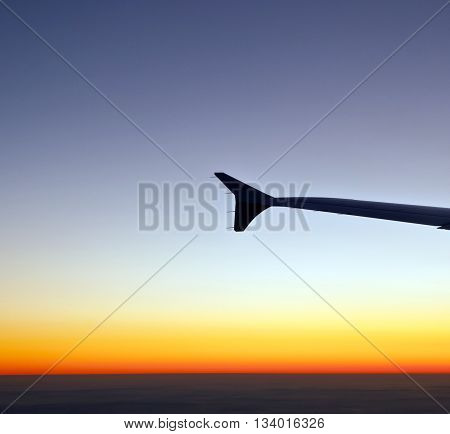 Wing Of Aircraft In The Sky