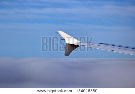Wing Of Aircraft In The Sky