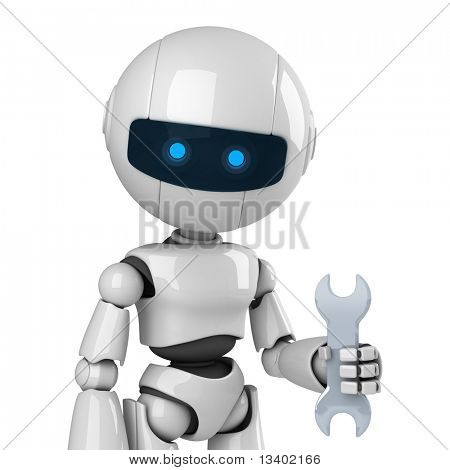 Robot drôle rester avec clé