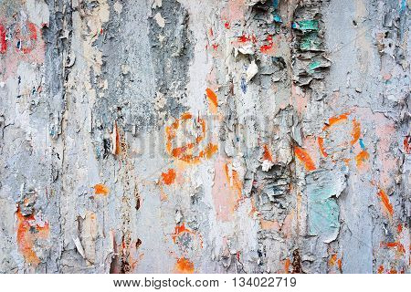Very grunge and damaged wall background close up