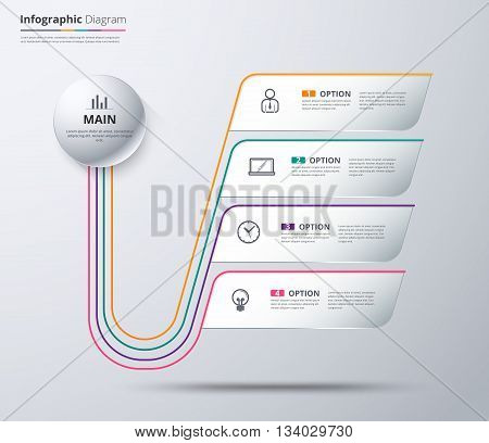 Diagram Template, Organization Chart Template. Flow Template, Blank Diagram For Replace Text, White