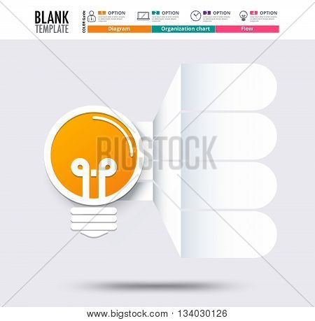 Idea Infographic Template (blank). Idea Graphic Diagram, Vector Stock.