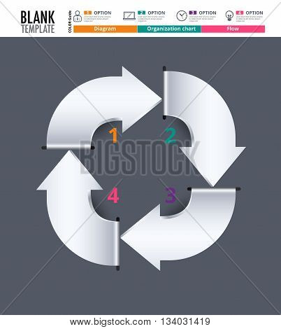 Diagram Template, Organization Chart Template. Flow Template, Blank Diagram For Replace Text, White