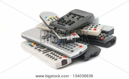 TV remote control isolated on white background