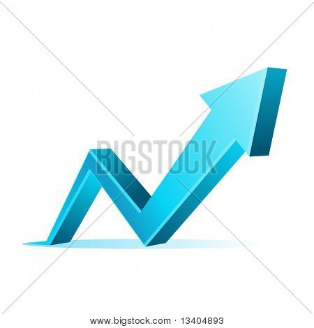 Vector 3d grafico freccia blu