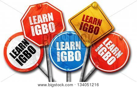 learn igbo, 3D rendering, rough street sign collection