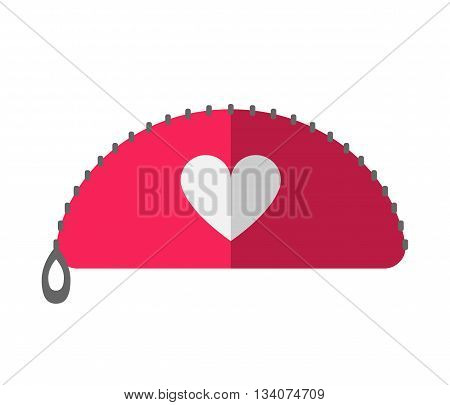 Vector flat illustration make up cosmetic. Design cosmetic, make up icon. Beauty store with cosmetic object clutch