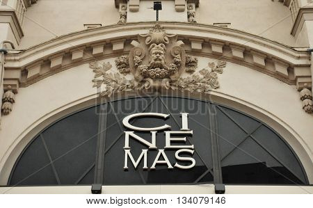 Valence France - april 13 2016 : facade of the cinema