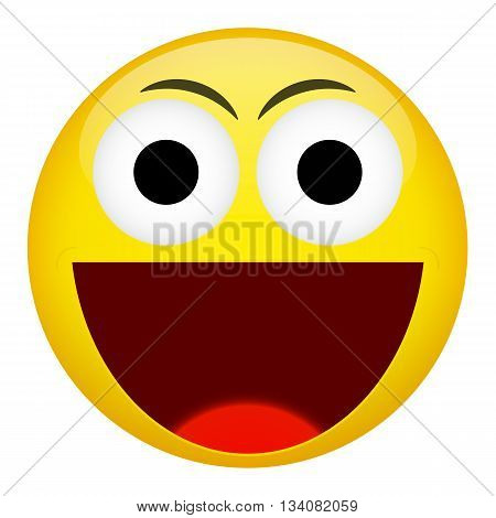 Smile laugh frown emotion. Emoji emoticon illustration.