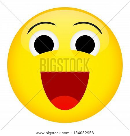 Laugh and fun emotion. Emoji emoticon illustration.