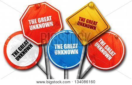 the great unknown, 3D rendering, rough street sign collection