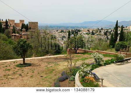 garden of Alhambra, Grenada, Andalusia , spain