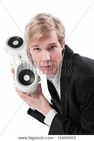 Young Man With Boombox