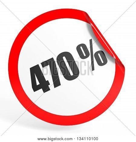 Discount 470 Percent Off. 3D Illustration.