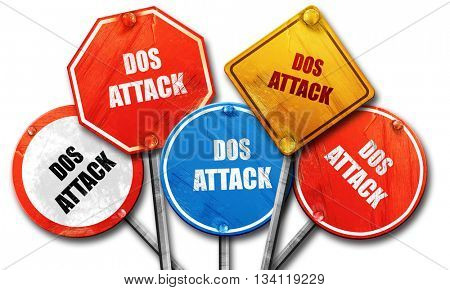DOS warfare background, 3D rendering, rough street sign collecti